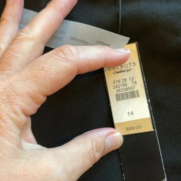 Talbots Heritage Black Wide Leg Career‎ trousers Pants Women’s Plus 14 NWT - Picture 3 of 7